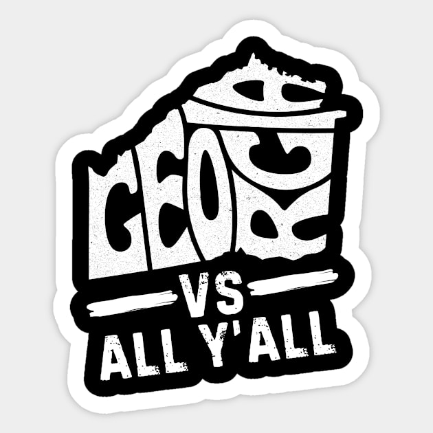 Georgia Vs Y'all Sticker by The WYLD Tribe